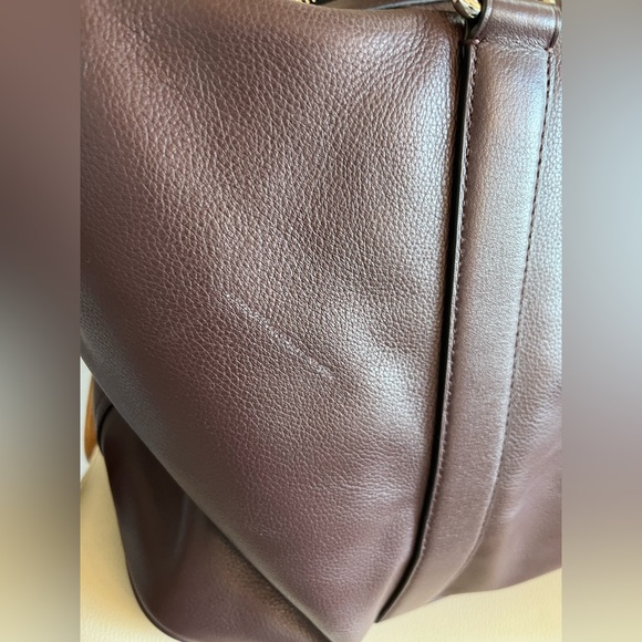 Coach Voyager 52 sport calf travel bag 2 way w/ strap nickel oxblood burgundy - Picture 9 of 13